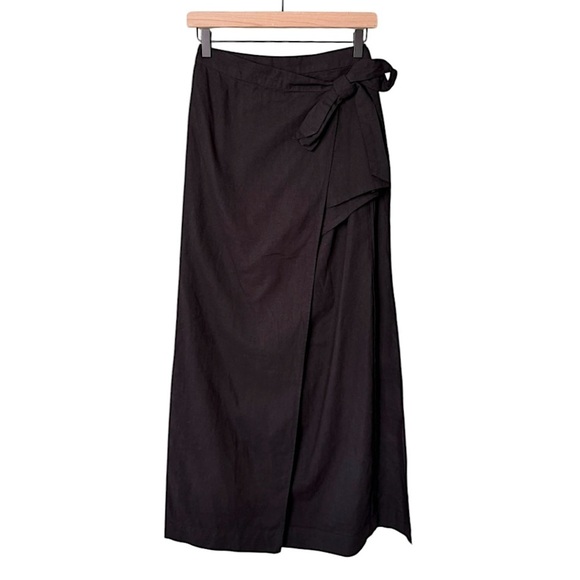 Free People Women’s Wrap Tie Midi Skirt Built in Shorts Black Size XS - Picture 1 of 10